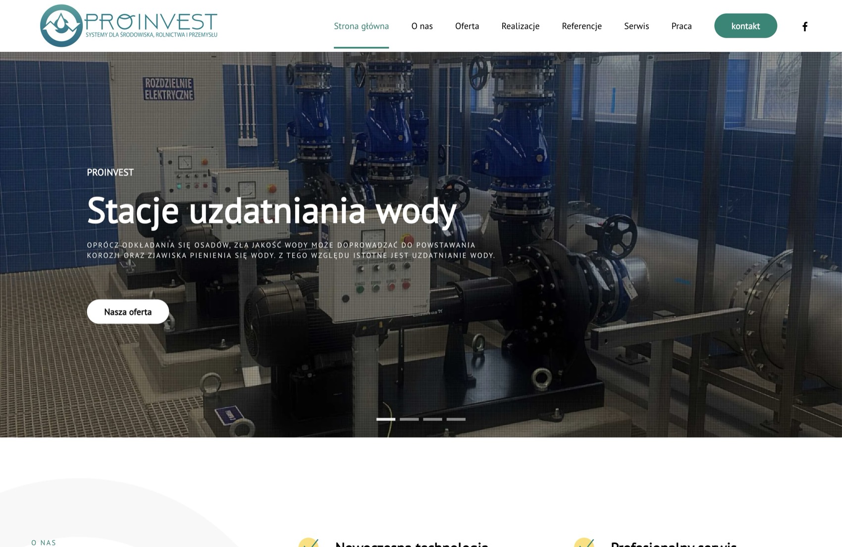 Strona firmowa ProInvest - systemy wodno-ściekowe